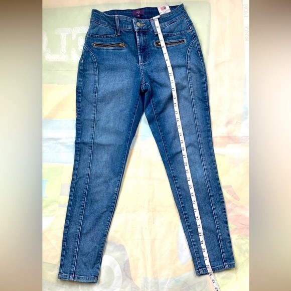 NYDJ Women Petite Blue Jeans Size 4P Cotton Lift Tuck Technology skinny Legging - Picture 2 of 11